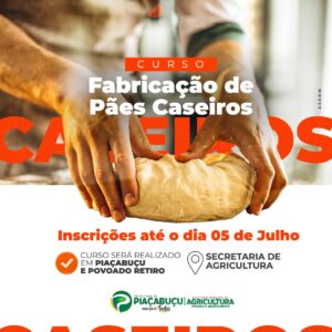 Prefeitura de Piaçabuçu oferece Curso de Fabricação de Pães Caseiros