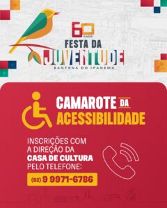 60ª Festa da Juventude: Prefeitura de Santana abre inscrições do Camarote da Acessibilidade