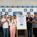 Governador entrega adutora, autoriza 12 km de asfalto e participa de inauguração de frigorífico em São Brás