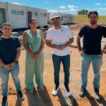 Prefeito Dalminho ao lado de secretários municipais visita obras da nova creche Cria de Belo Monte